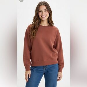 Tan Cozy Fleece boyfriend sweatshirt from  Size M